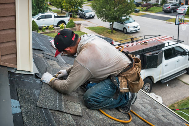 Professional Storm Damage Roof Repair technician working in Pine Bush, NY